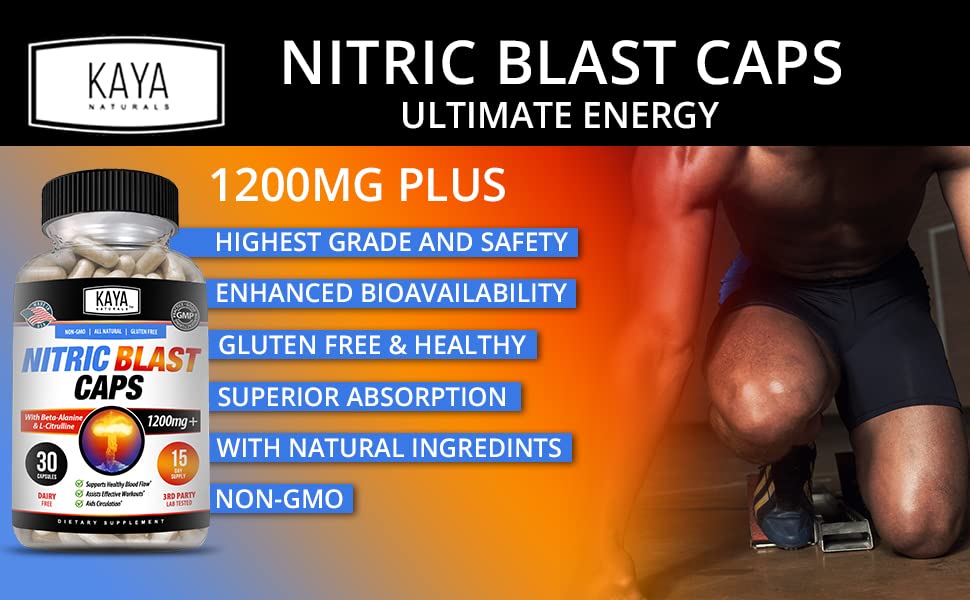 Kaya Naturals - Nitric Blast Potent All-Natural Herbal Supplement