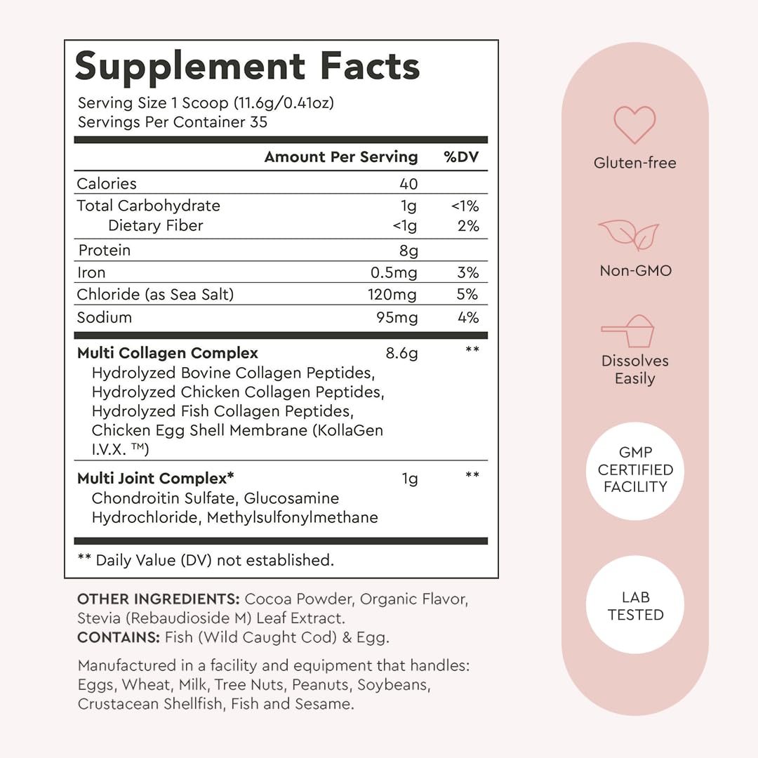 Alaya Naturals Multi Collagen Powder Chocolate - 35 Servings - image 2