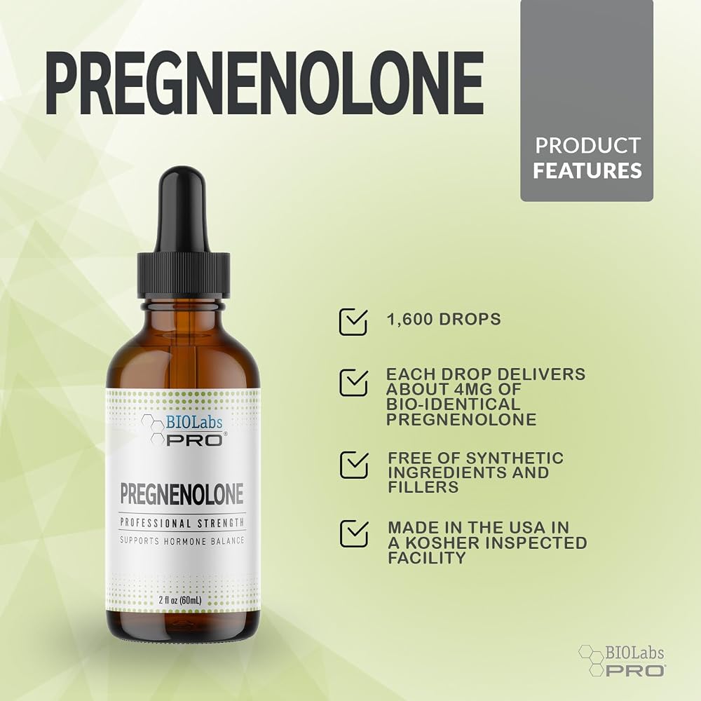 BIOLABS PRO Pregnenolone Oil for Hormone Balance - 2 Fl Oz - image 3