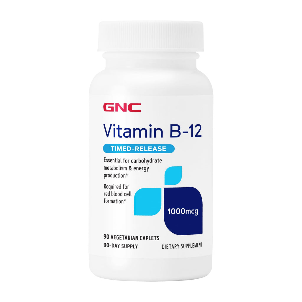 GNC Vitamin B-12 1000mcg Supports Energy Production - 90 Caplets