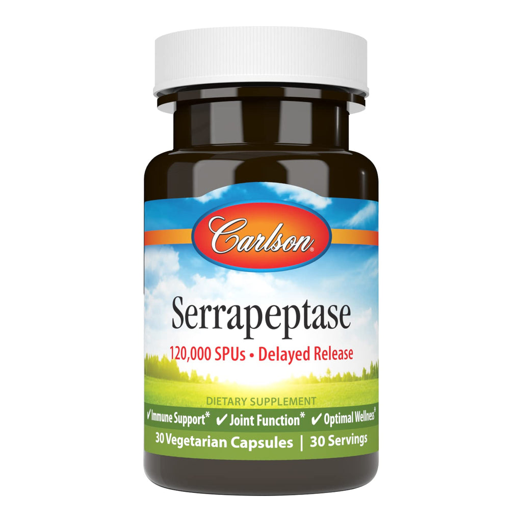 Carlson Serrapeptase 120000 SPUs Delayed Release - 30 Capsules