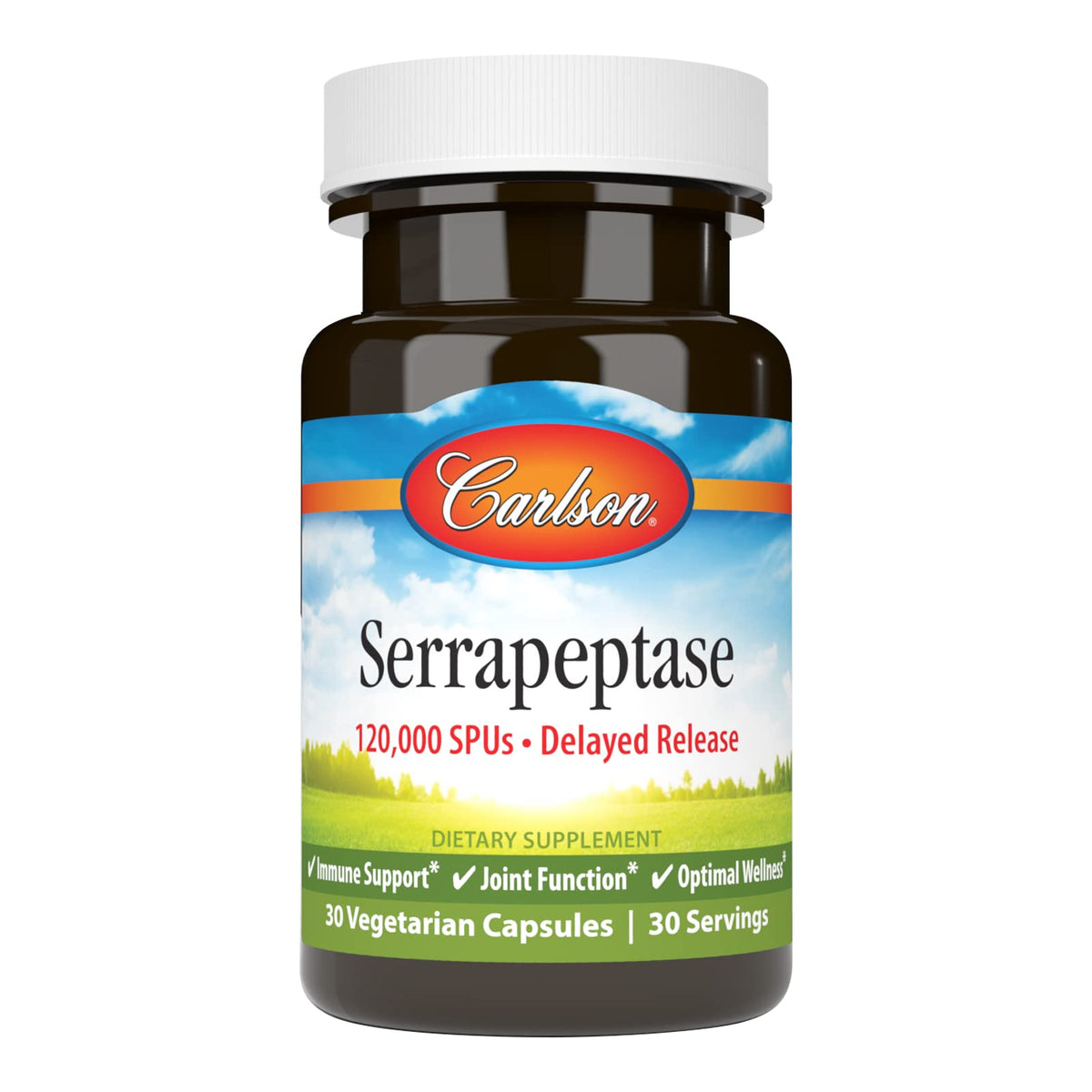 Carlson Serrapeptase 120000 SPUs Delayed Release - 30 Capsules