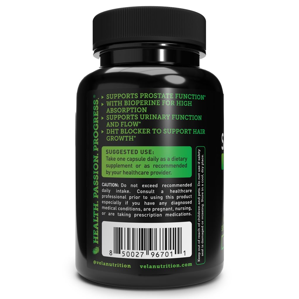 Véla Saw Palmetto 600mg Capsules - 100 Count - image 3