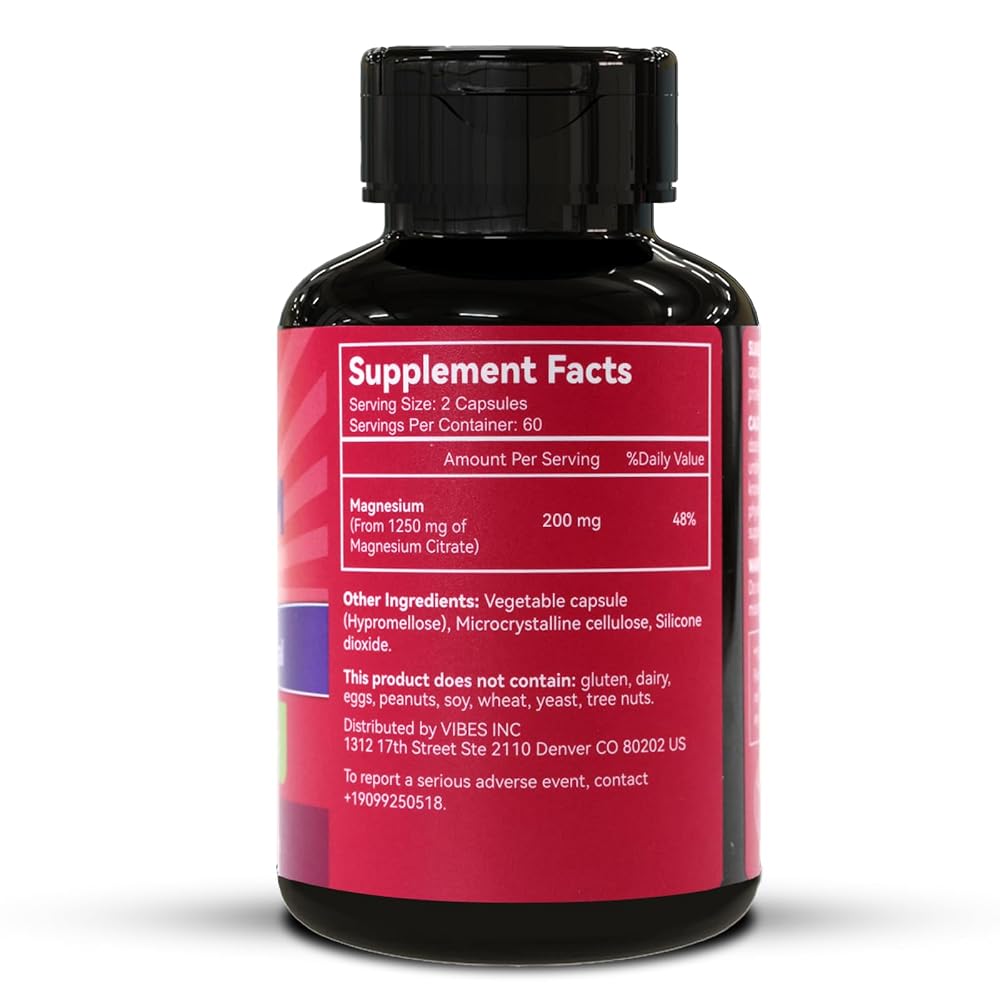 EAZGOO Magnesium Citrate 1250mg Calm & Relaxation - 120 Capsules - image 9