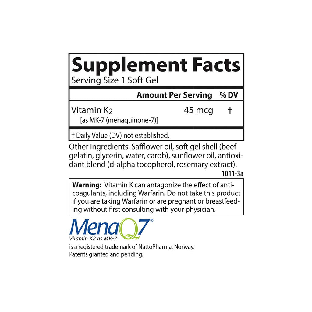Carlson Vitamin K2 MK-7 45 mcg Bone Support - 90 Softgels - image 4