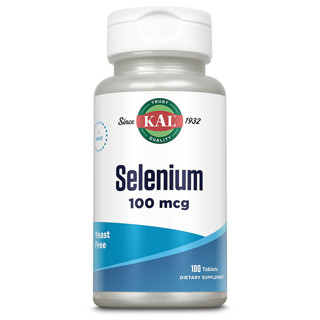 KAL Selenium Yeast Free Tablets 100 Mcg - 100 Count