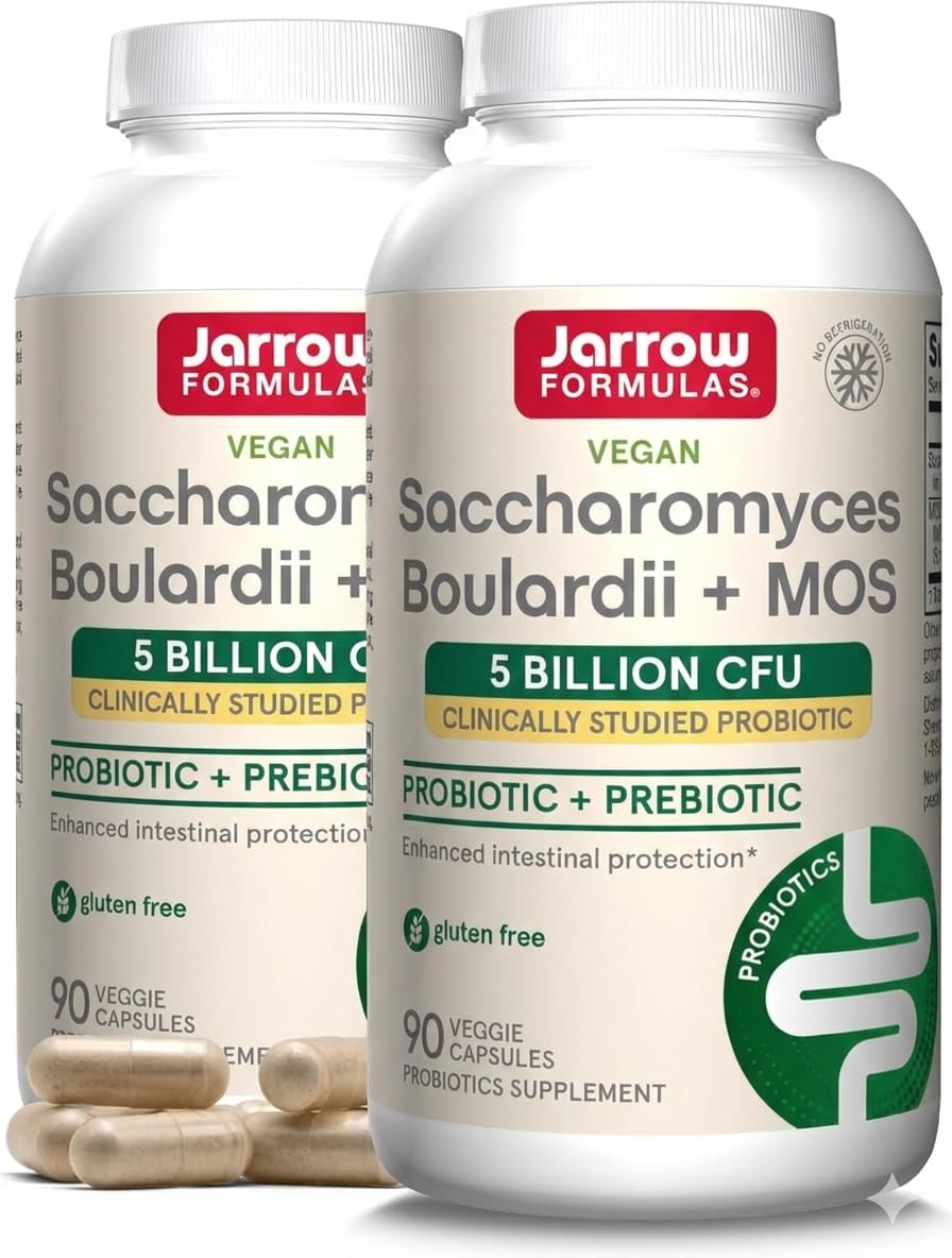 Jarrow Formulas Saccharomyces Boulardii + MOS Probiotic - 180 Capsules