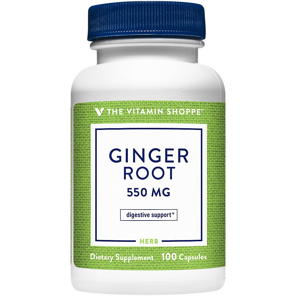 The Vitamin Shoppe Ginger Root 550 MG Whole Herb - 100 Capsules