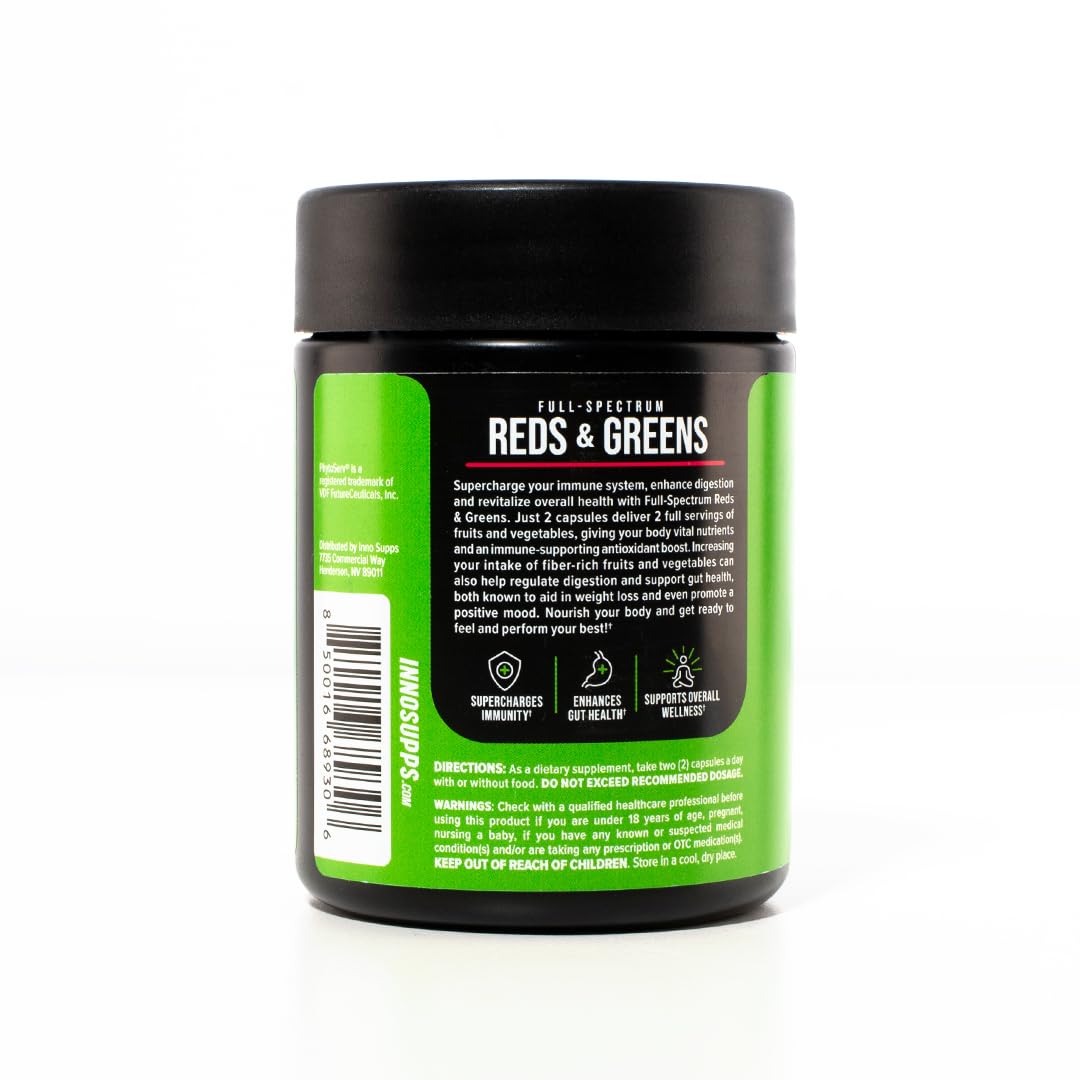 InnoSupps Full Spectrum Reds & Greens Superfood Capsules - 30 Count - image 3