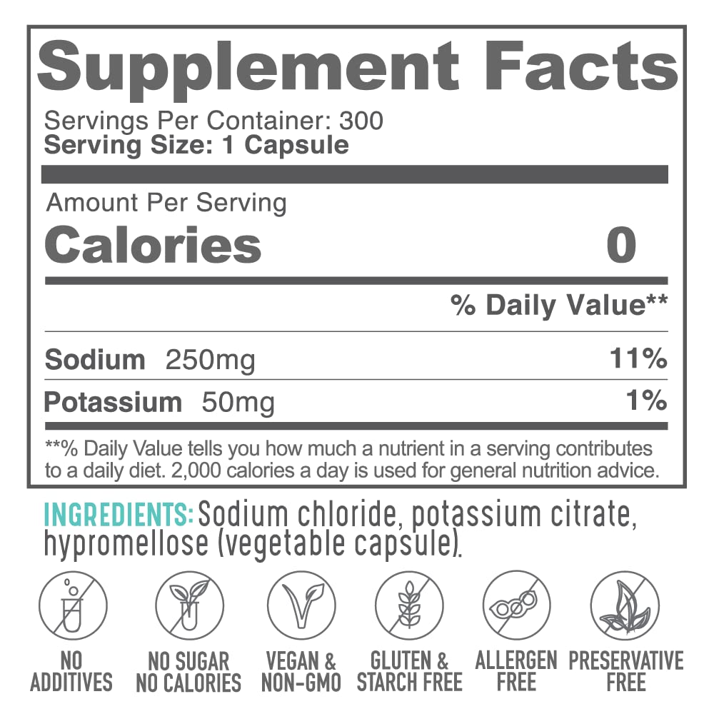 Klaralyte Buffered Electrolyte Salt Capsules - 300 Vegetarian Capsules - image 7