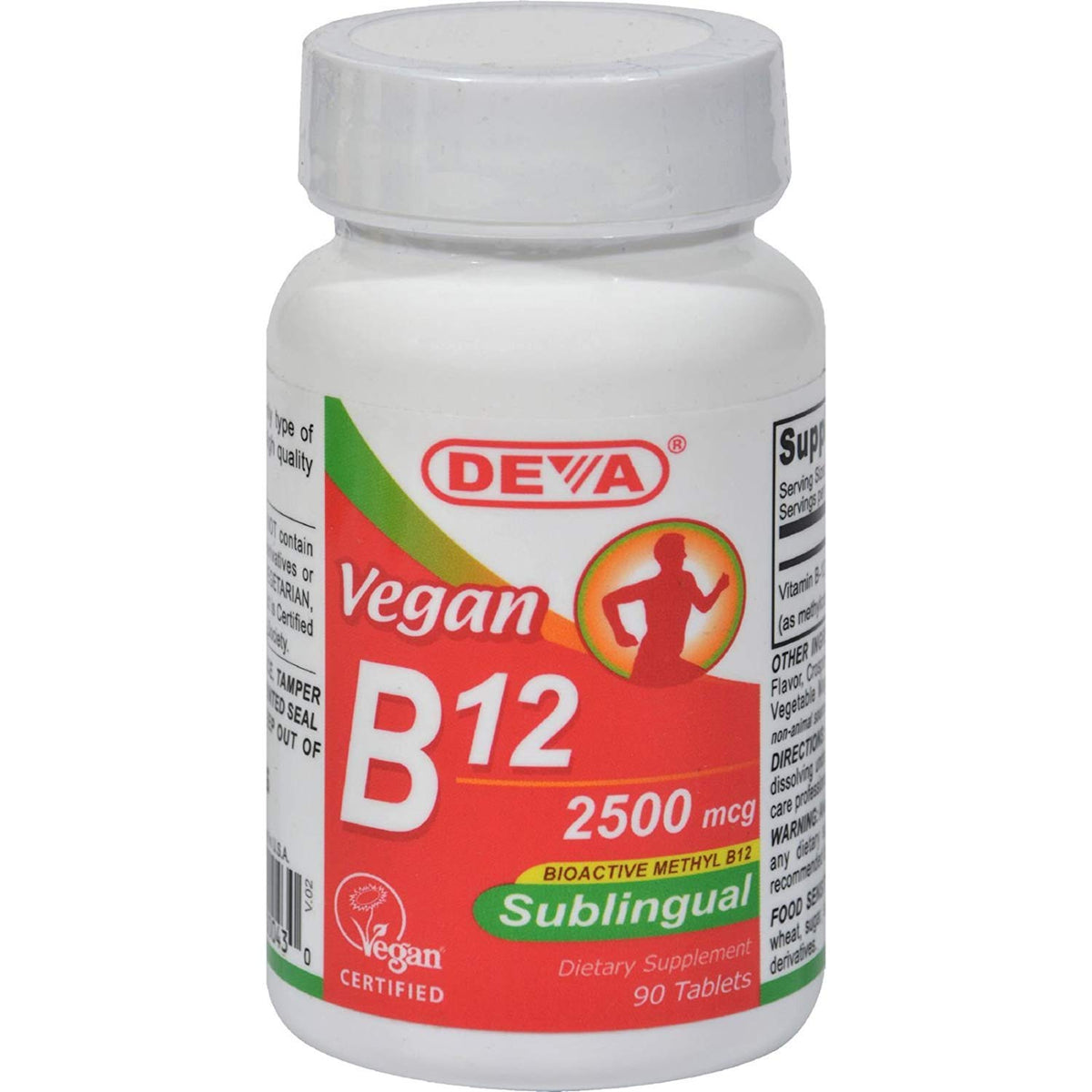DDUYIE Sublingual B12 2500 mcg Vegan Tablets - 180 Tablets