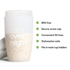 Oats Overnight Protein Oatmeal Shaker Bottle 20 Fl Oz - Green - image 2