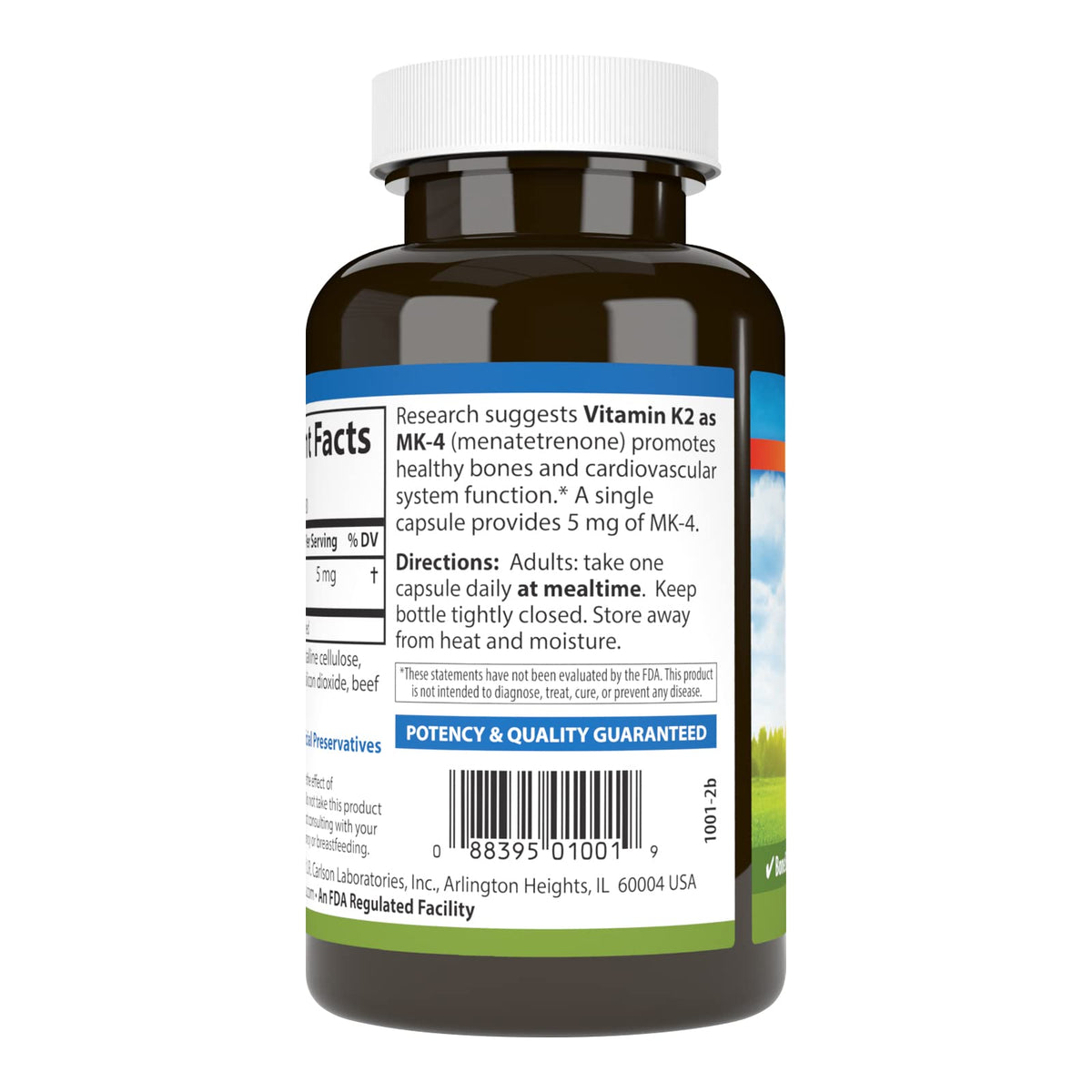 Carlson Vitamin K2 MK-4 5 mg Bone Support - 180 Capsules - image 3