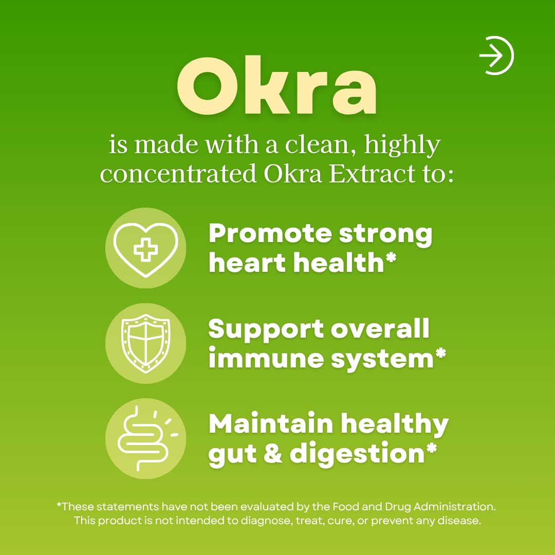 Vitapia Okra Extract 10:1 Ratio - 120 Vegetarian Capsules - image 3