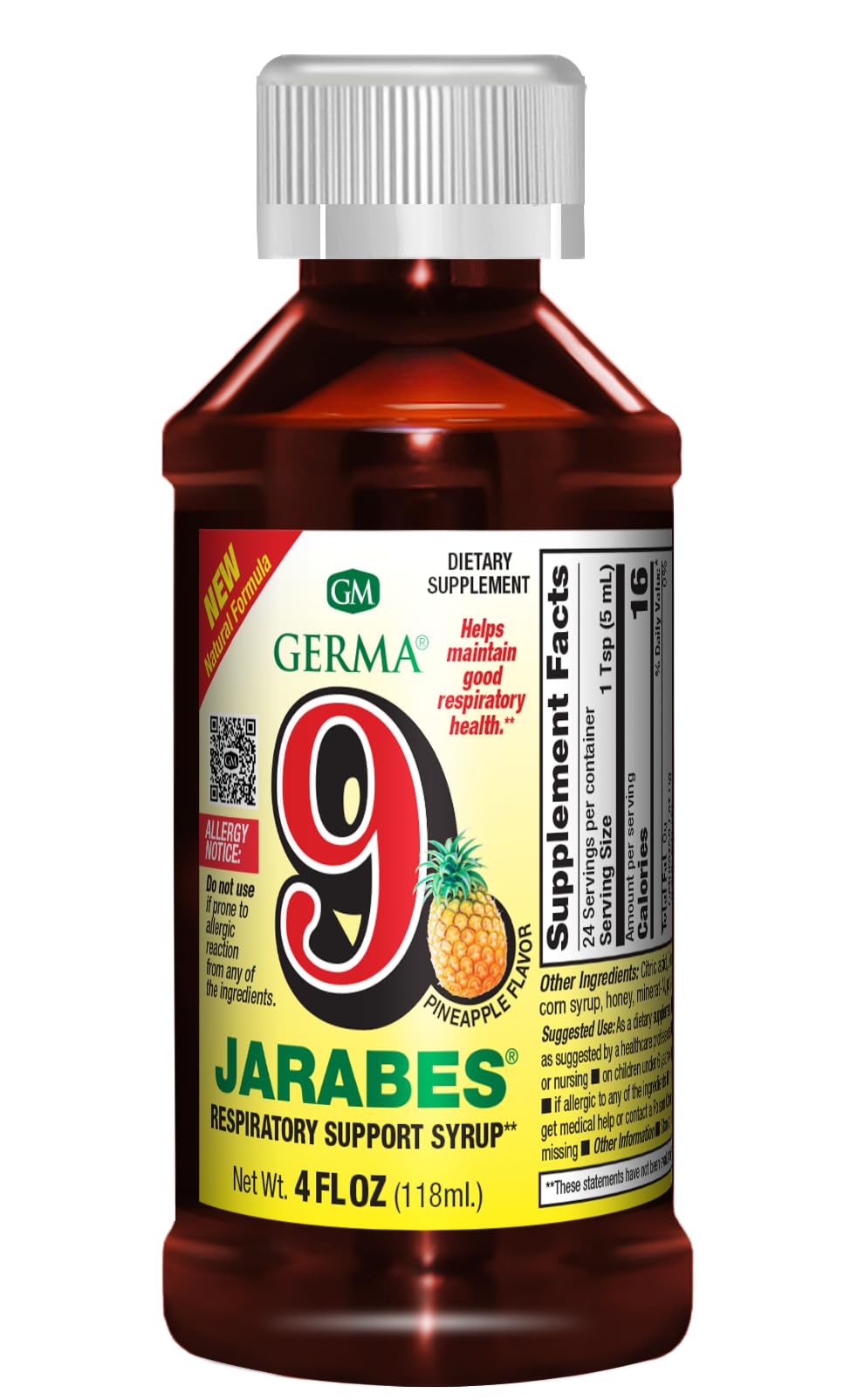 Germa 9 Jarabes Herbal Dietary Supplement Syrup - 2 Pack - image 3