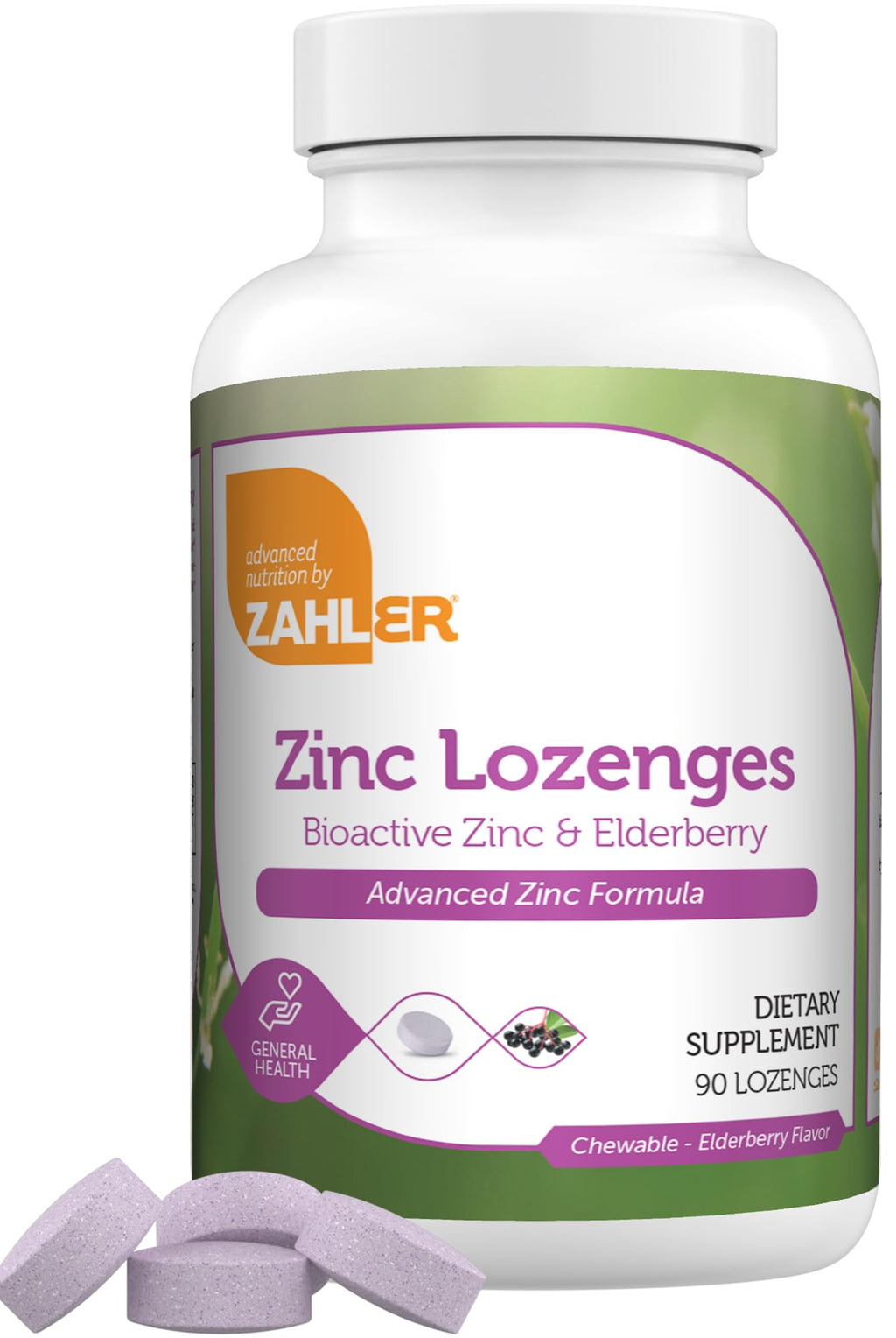 Zahler Elderberry Zinc Lozenges Immune Support - 90 Count