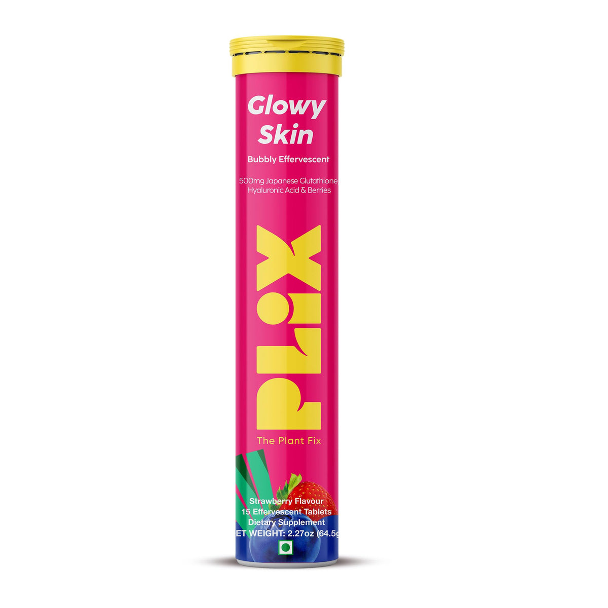PLIX Glowy Skin 500mg Glutathione Supplement with Hyaluronic Acid