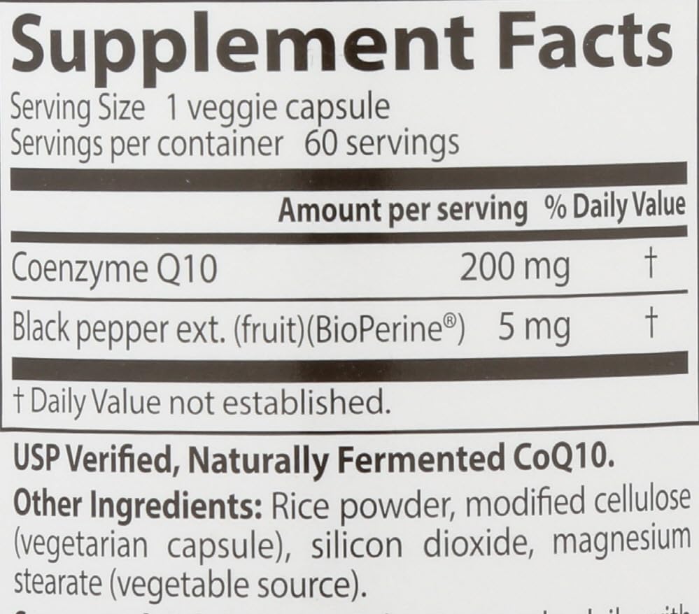 Doctor's Best High Absorption CoQ10 - 200 mg, 60 Vegetarian Capsules - image 5