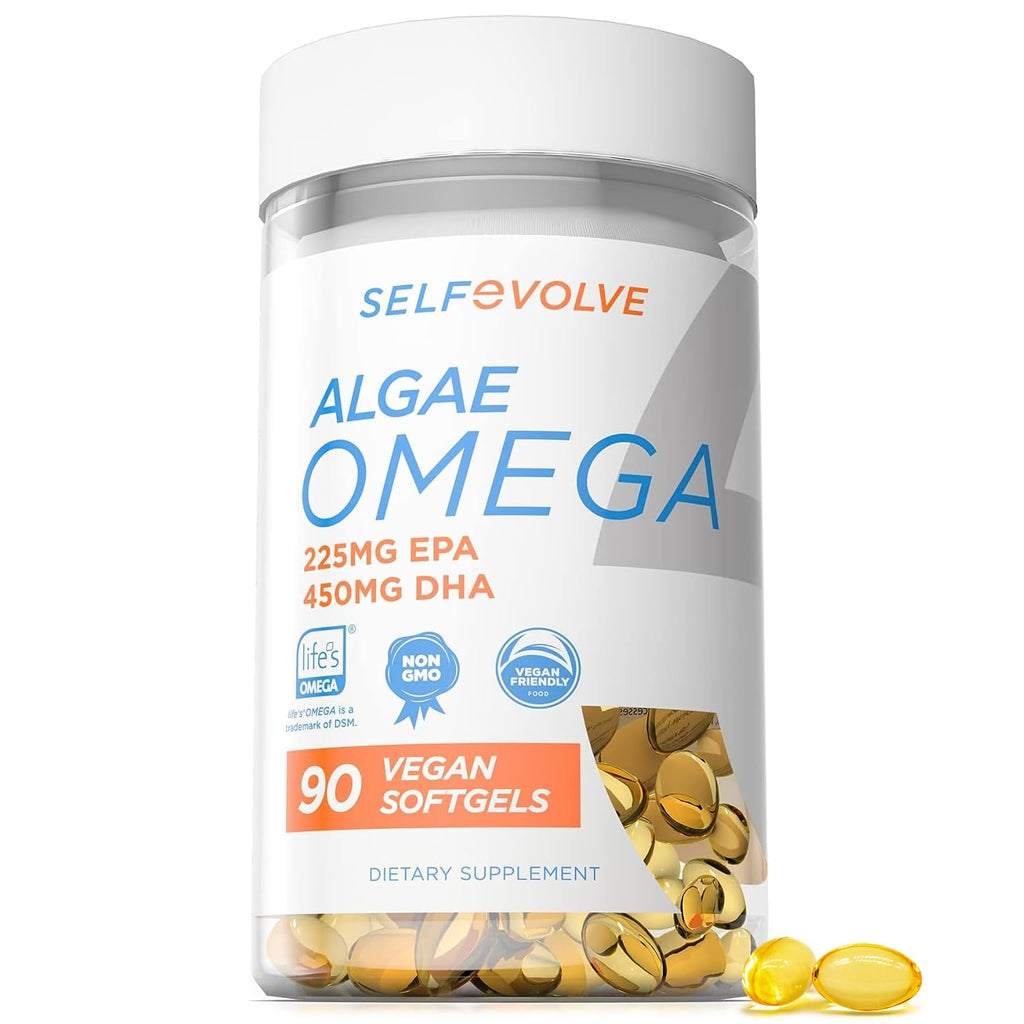 selfevolve Algae Omega 3 1500mg Vegan Softgels - 90 Count