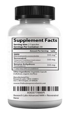 Research Labs Advanced NMN Resveratrol Betaine Supplement.