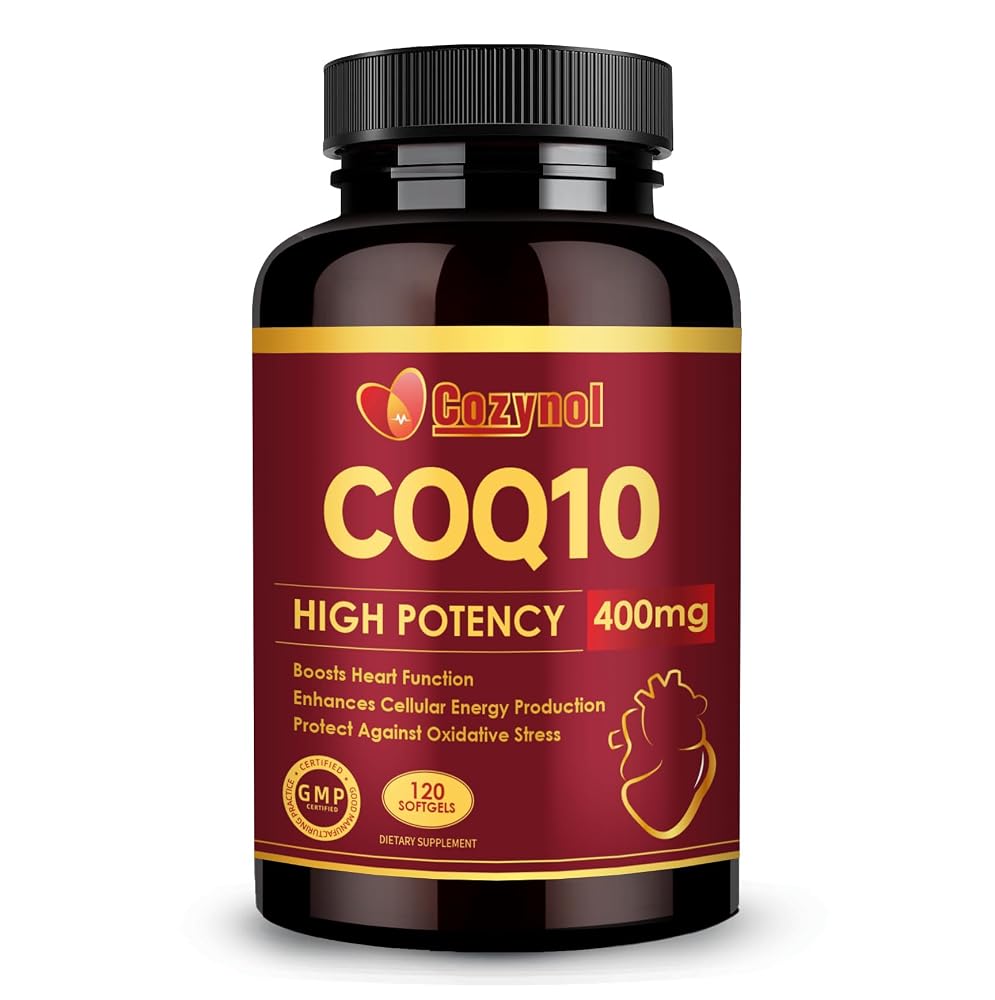 Cozynol CoQ10 400mg Softgels with PQQ & Omega-3 - 120 Count