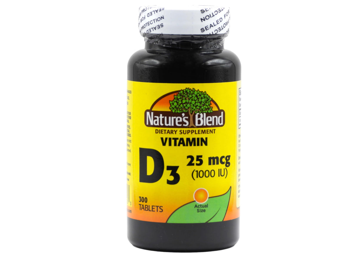Nature's Blend Vitamin D3 1000 IU - 300 Tablets