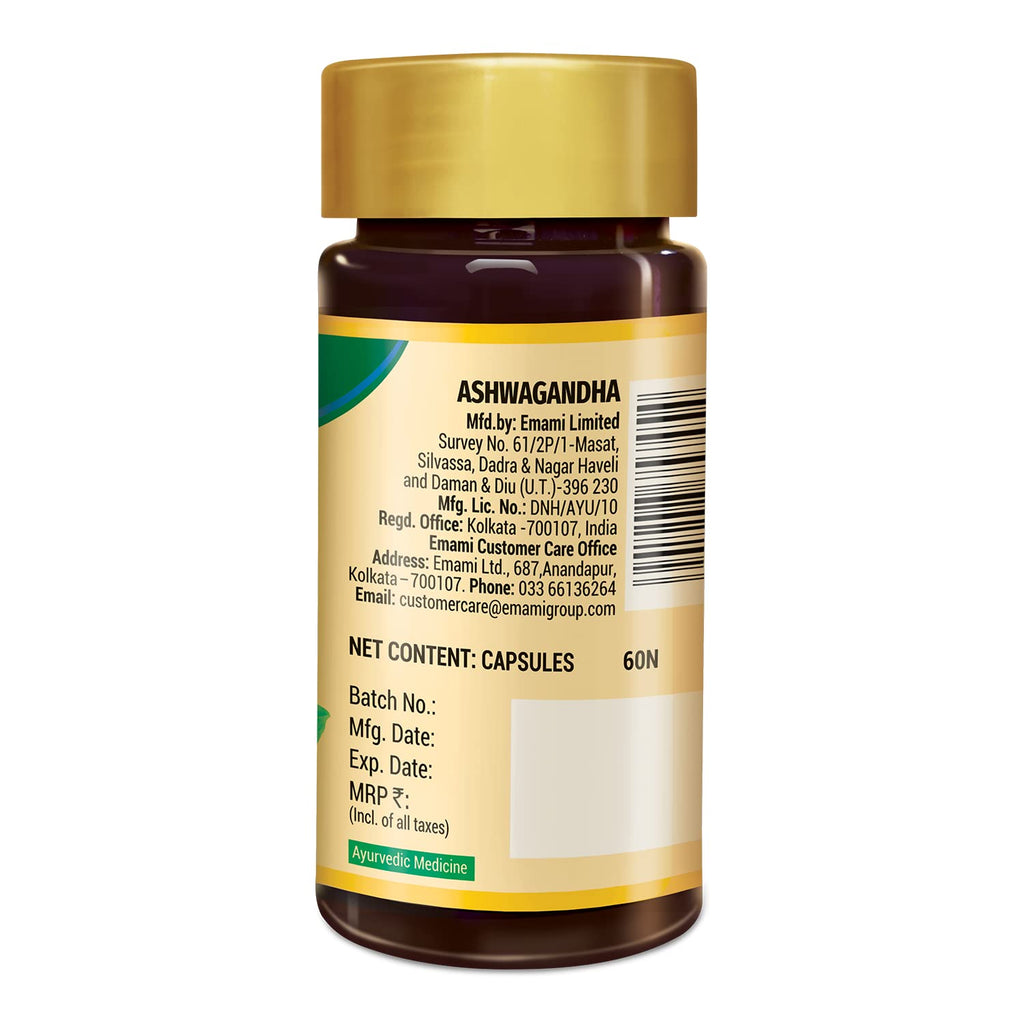 Zandu Ashwagandha Capsules Stress Relief - 120 Vegetarian Capsules - image 8