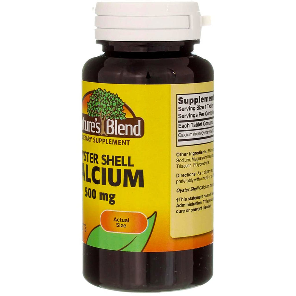 Nature's Blend Oyster Shell Calcium 500 mg Tablets - 300 Count - image 5