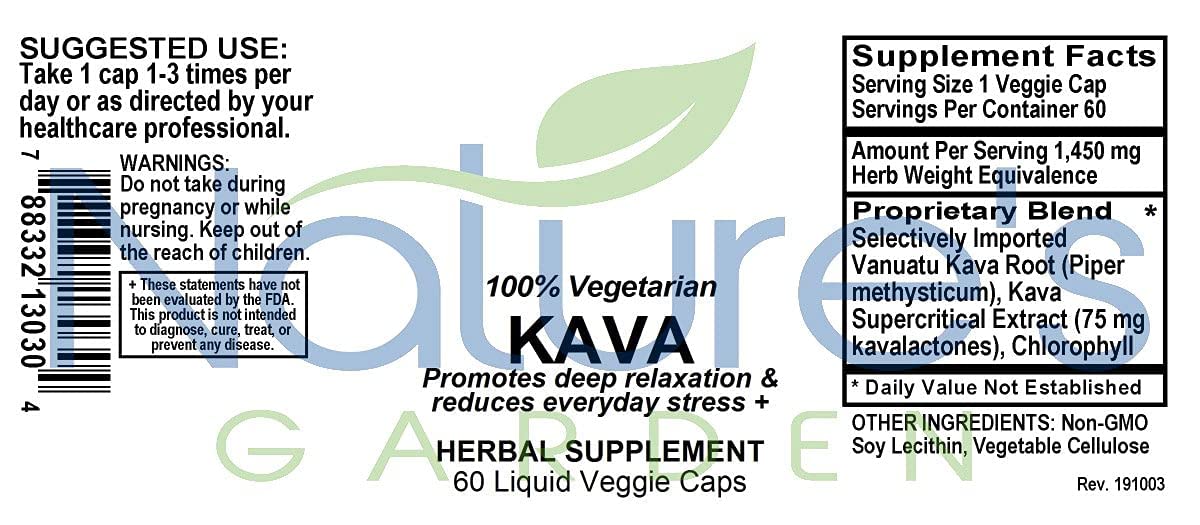 Nature's Garden Essentials Kava - 60 Vegetarian Capsules - image 7