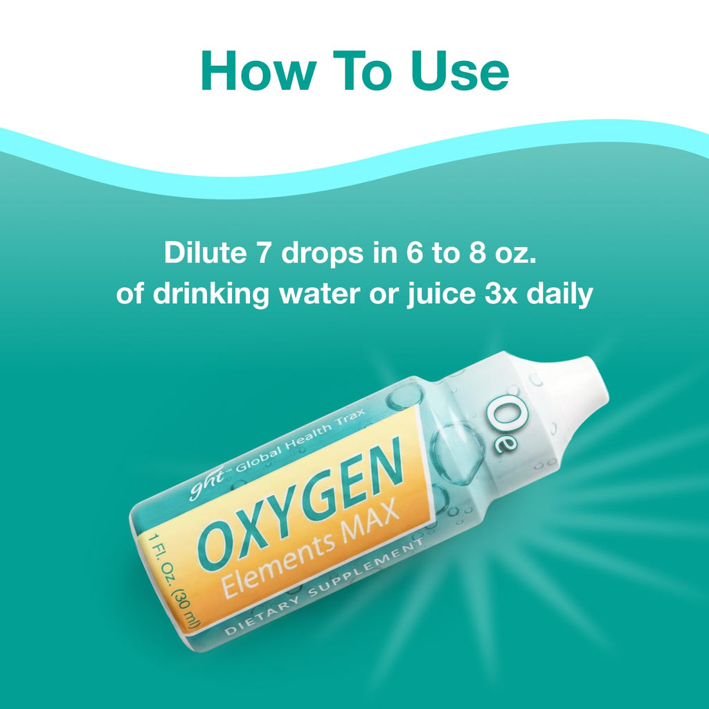 GHT Oxygen Elements Max Liquid Oxygen Drops in 1 Ounce Bottle