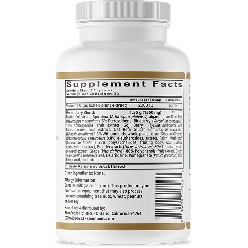 StemAlive Stem Cell Nutrition - 90 Vegetarian Capsules - image 3