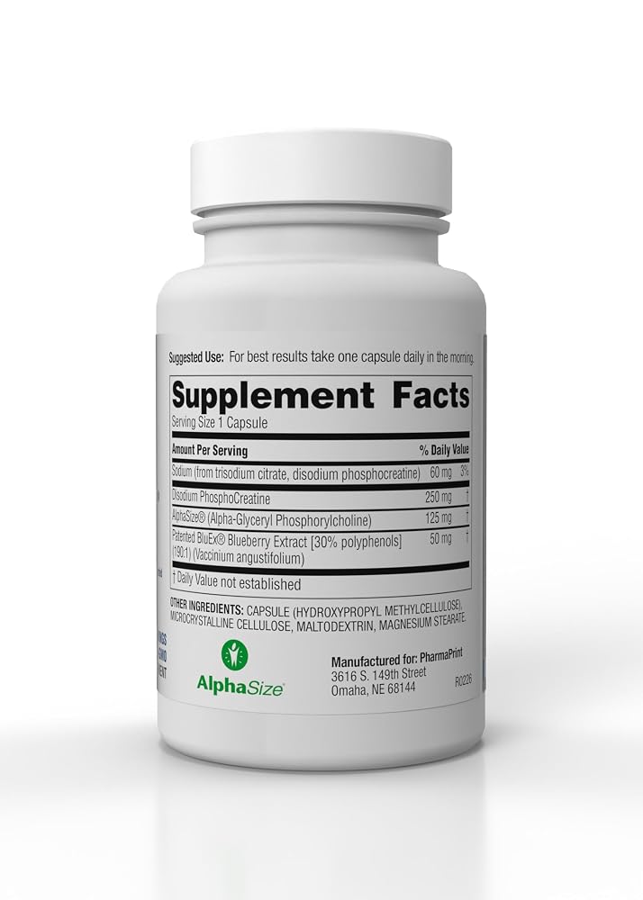 PharmaPrint AcuiT Brain Health Supplement with Alpha-GPC - 30 Capsules - image 3