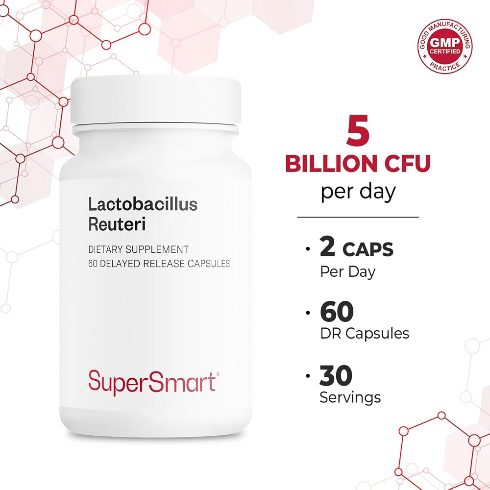 Supersmart Lactobacillus Reuteri 5 Billion CFU Probiotic - 180 Capsules - image 5
