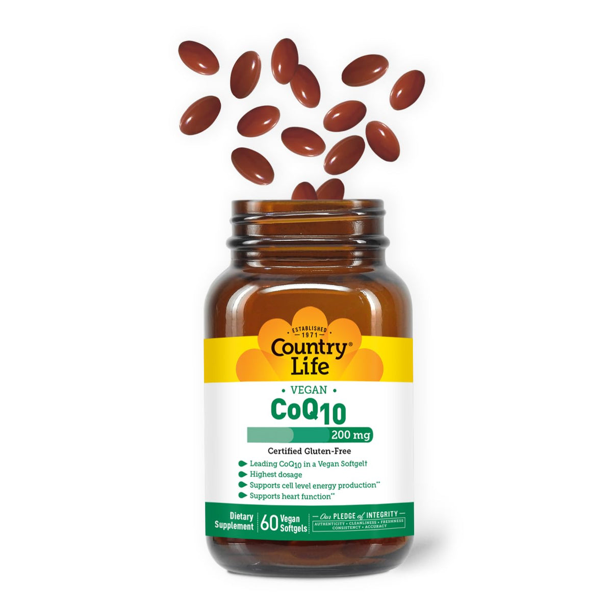 Country Life Simply CoQ10 200mg Heart & Energy Support - 60 Softgels - image 5