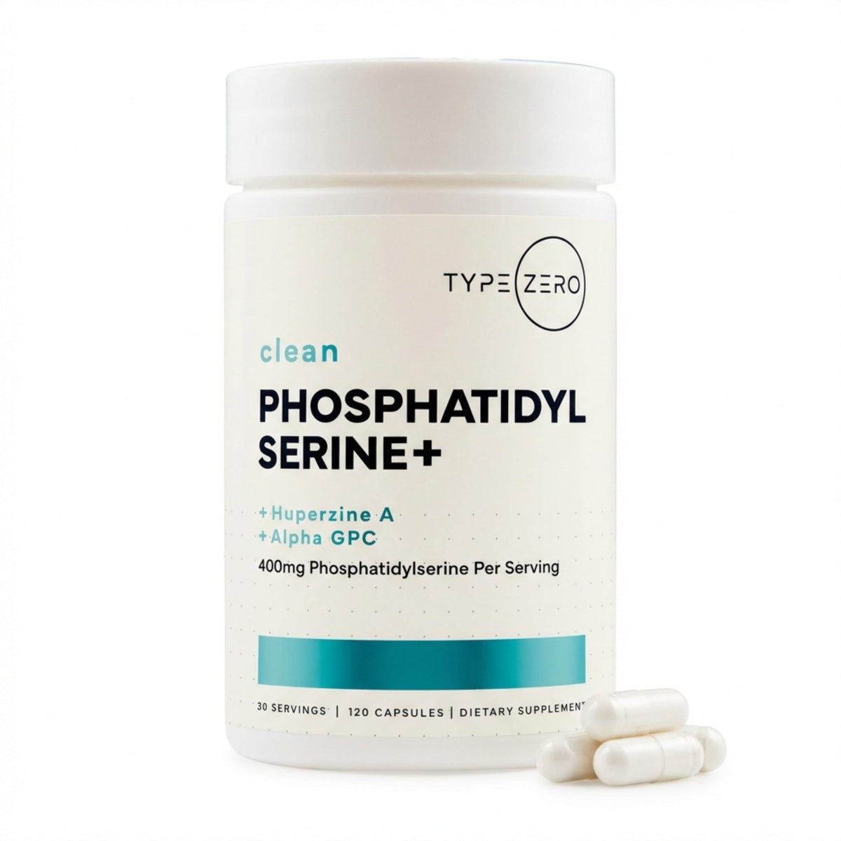 Type Zero Phosphatidylserine+ 400mg Brain Booster - 120 Capsules
