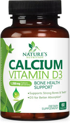 Nature's Nutrition Calcium 1200 mg with Vitamin D3 - Premium Bone