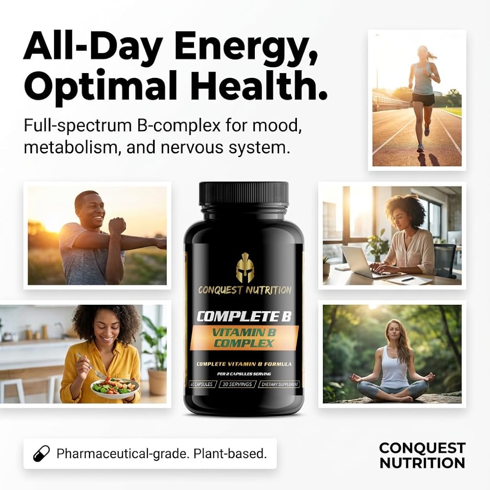 Conquest Nutrition Complete B Vitamin Complex - 60 Vegetarian Capsules - image 8
