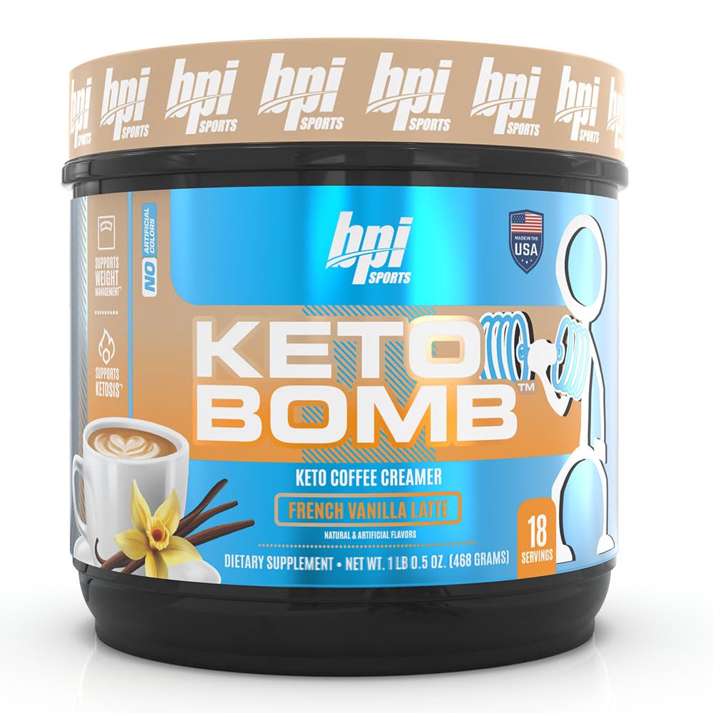 BPI Sports Keto Bomb Ketogenic Creamer for Coffee and Tea