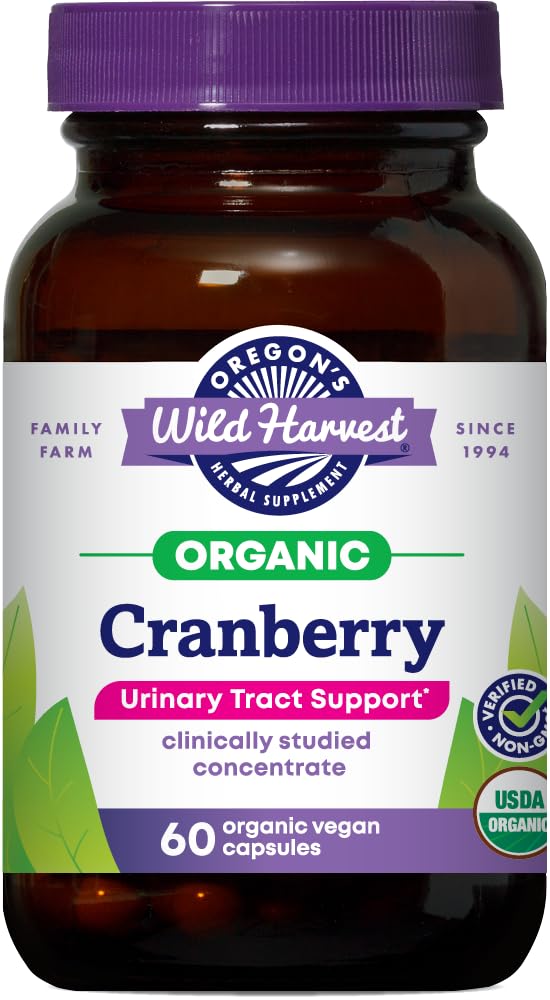 Oregon's Wild Harvest Cranberry Organic Urinary Tract Support - 60 Capsules