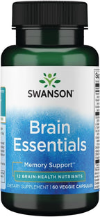 Swanson Brain Essentials Memory Support - 60 Vegetarian Capsules