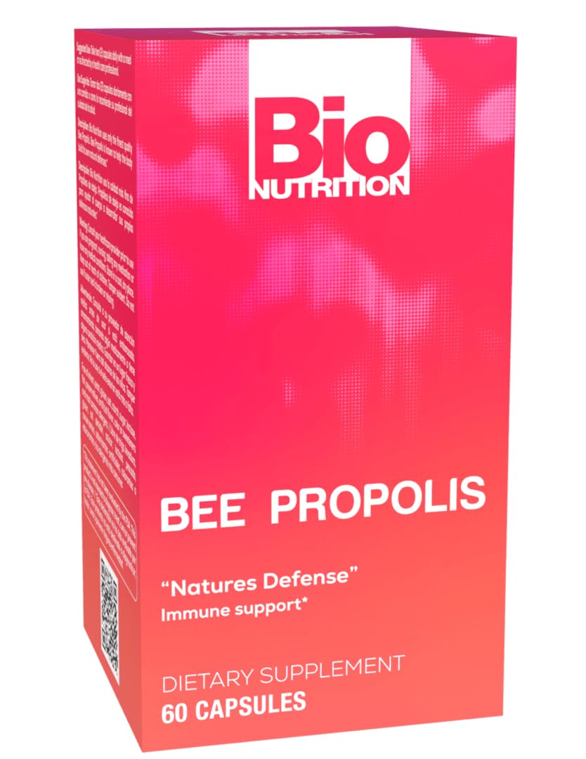 Bio Nutrition Bee Propolis 1000 mg Immune Support - 60 Capsules