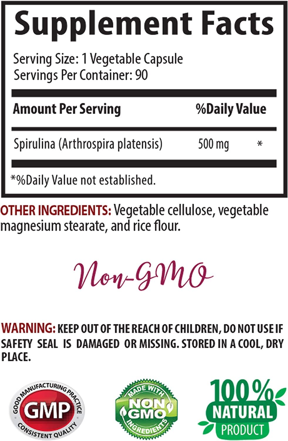 SWAN LIFE ESSENTIALS Spirulina 500 mg Brain Support - 90 Capsules - image 3