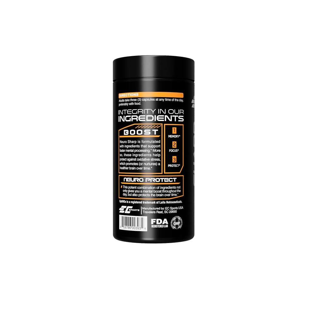 EC Sports NeuroSharp Nootropic Supplement for Focus - 90 Capsules - image 2