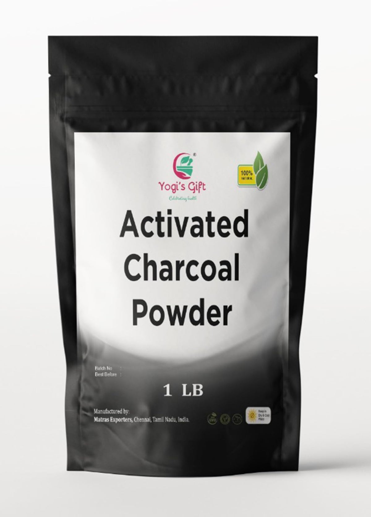YOGI’S GIFT – Celebrating health Yogi's Gift Activated Charcoal Powder - 1 LB