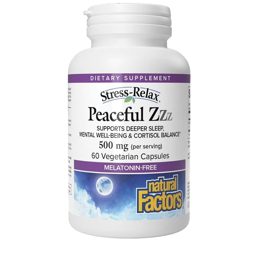 Natural Factors Stress-Relax Peaceful Sleep - 60 Vegetarian Capsules