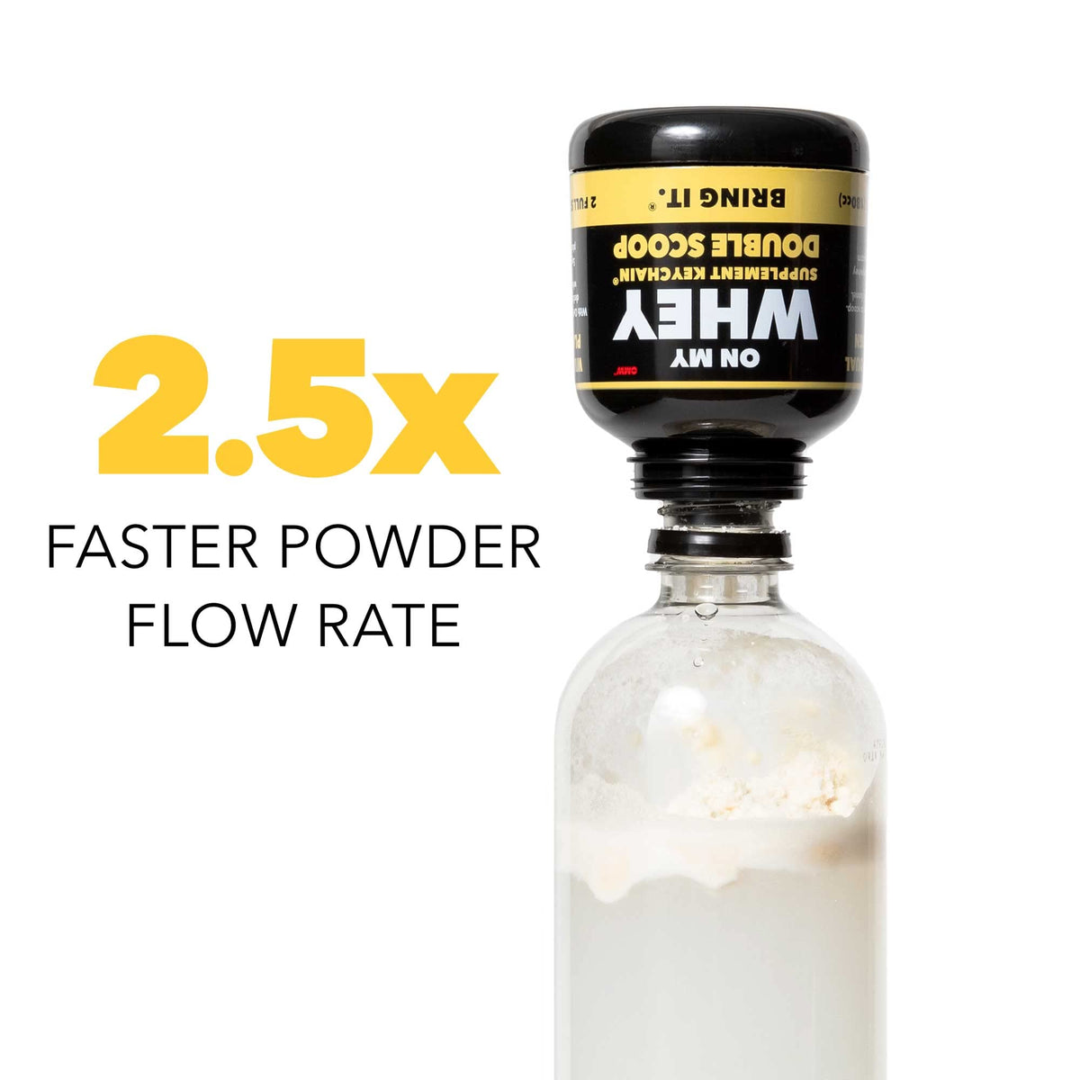 ONMYWHEY - Protein Powder & Supplement Funnel Keychain - Single Scoop