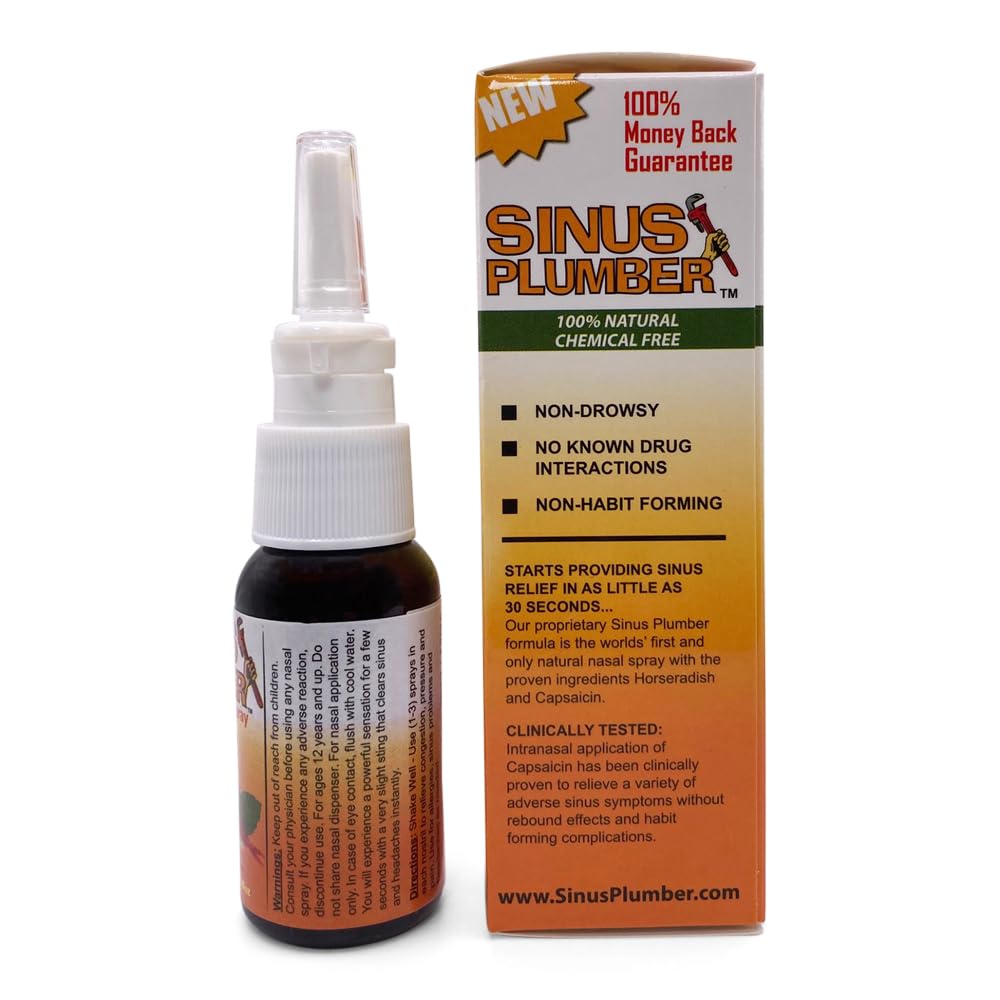 Sinus Plumber Hot Pepper Nasal Spray for Congestion Relief - 2 Pack - image 4