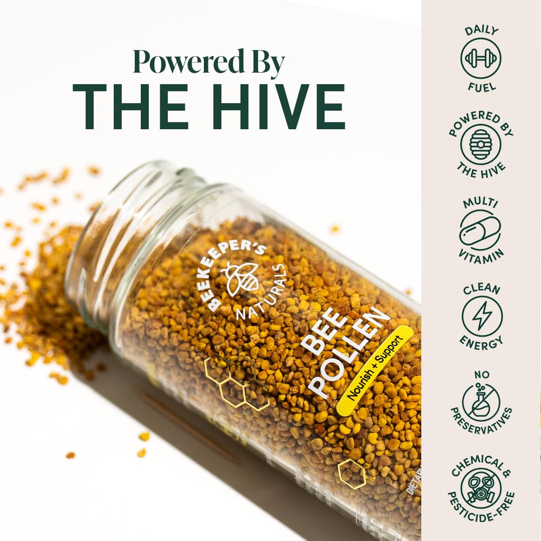 Beekeeper's Naturals 100% Raw Bee Pollen Granules - 5.2 oz - image 2