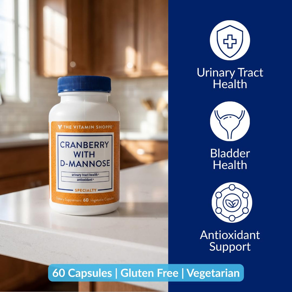 The Vitamin Shoppe Cranberry with D-Mannose Vegetarian Capsules - 60 Capsules - image 2