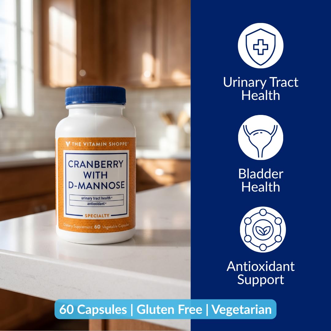 The Vitamin Shoppe Cranberry with D-Mannose Vegetarian Capsules - 60 Capsules - image 2